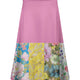 Pink Multicolor Floral Border Print