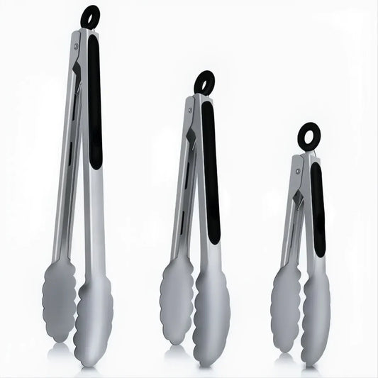 3-Piece Stainless Steel BBQ Tongs