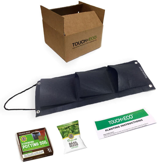 Organic Basil Seed Hanging Planter Bag with Soil Block