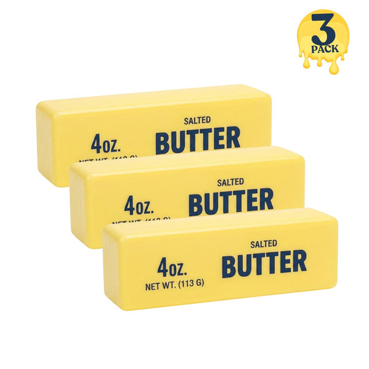 3-Pack Squishy Sensory Stress Relief Squeeze Toys - Butter