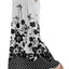 Black White Floral Dot Border Print
