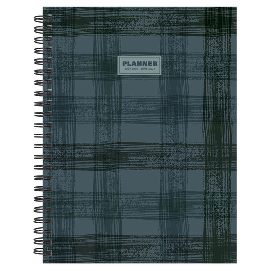 July 2026 - June 2027 Blue Flannel Weekly Monthly Planner