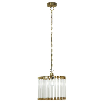 River of Goods 13" W Adalee Clear and Gold Glass and Metal Pendant Light