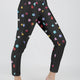 Black Multicolor Gemstone Print