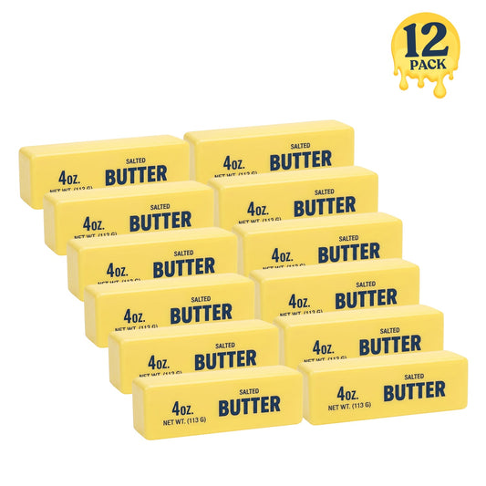 12-Pack Squishy Sensory Stress Relief Squeeze Toys - Butter