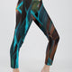 Black Teal Abstract Line Print