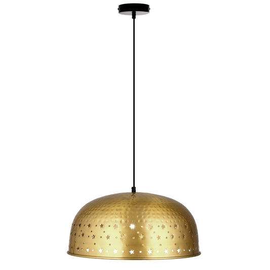 River of Goods Stevie 17.75"W Star-Shaped Cutout Gold Pendant Light
