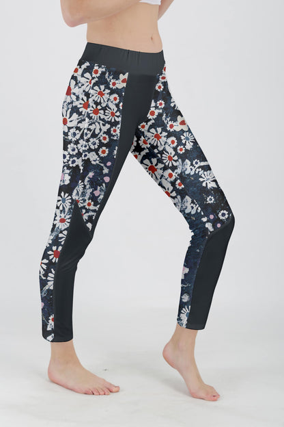 Black Navy Floral Print-
