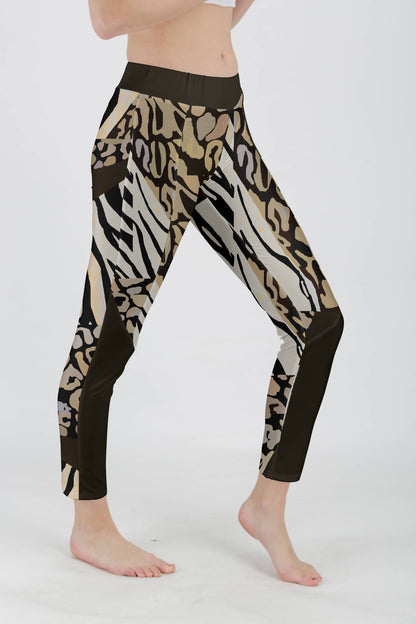 Black Beige Zebra Print-