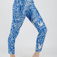 Blue White Tropical Print