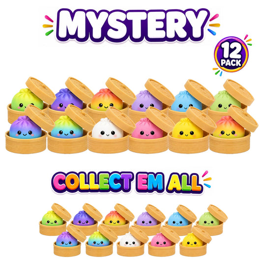 12-Pack Squishy Sensory Stress Relief Squeeze Toys - Dumpling