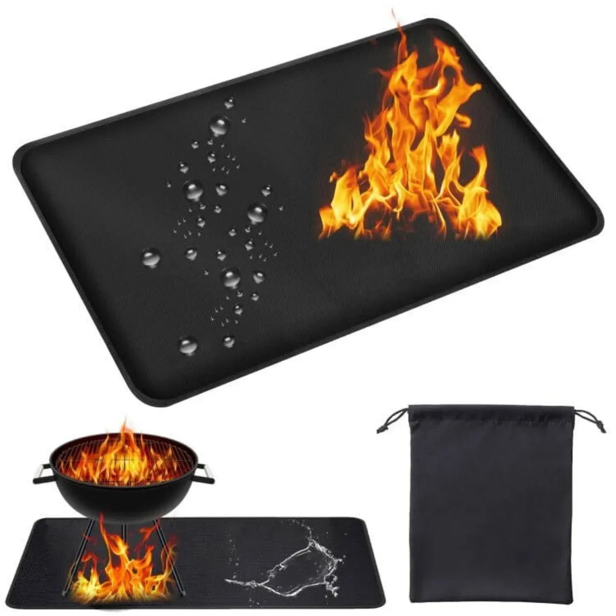 Non-Slip Washable Fire Pit Mat
