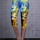 Blue Yellow Floral Ombre Print