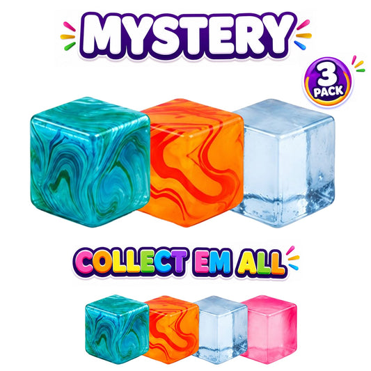 3-Pack Squishy Sensory Stress Relief Squeeze Toys - Cube