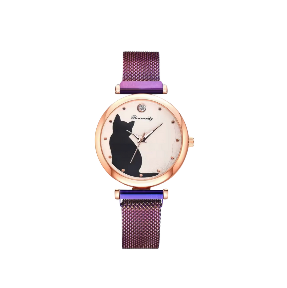 Rose Gold-Tone Cat Watch