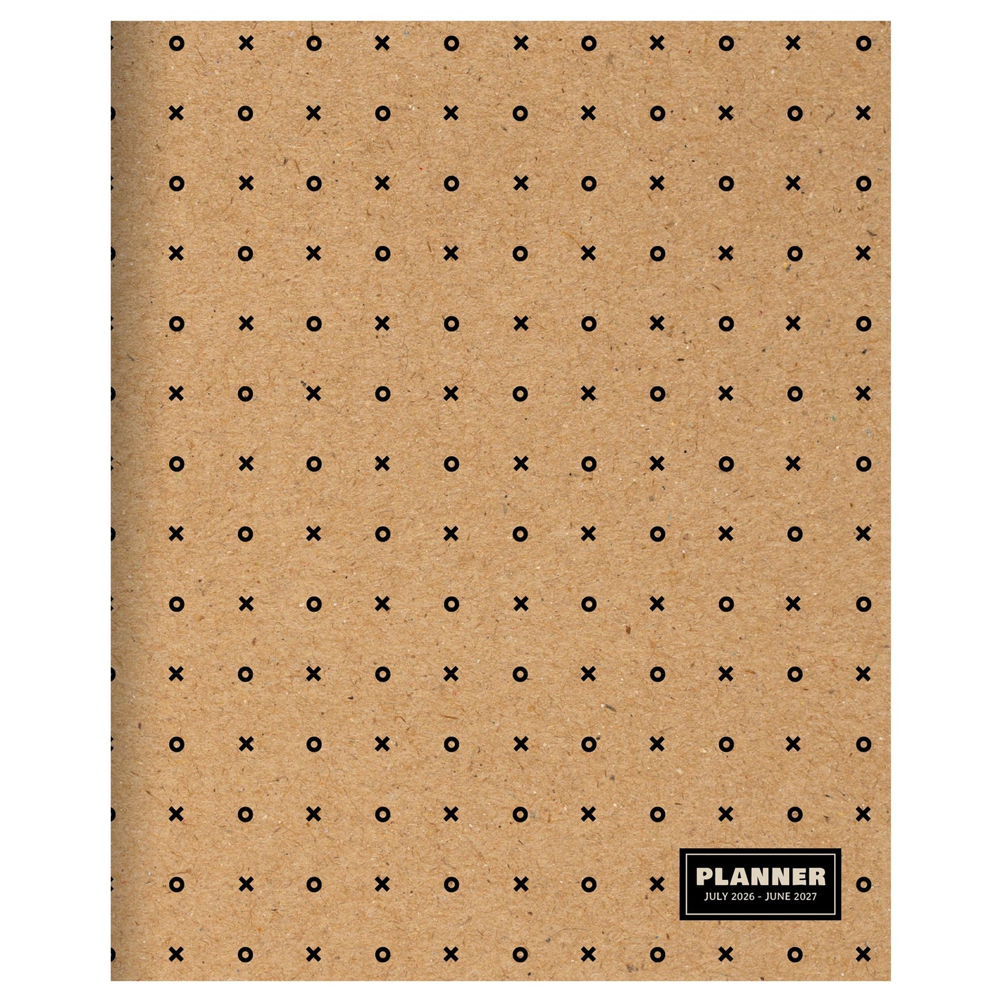 July 2026 - June 2027 Kraft Dot Monthly Planner
