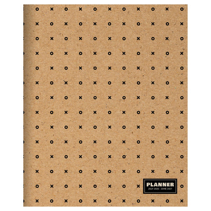 July 2026 - June 2027 Kraft Dot Monthly Planner