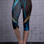 Blue Black Abstract Wave Print