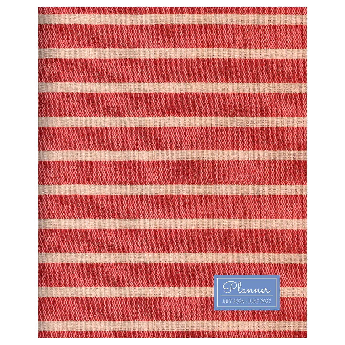 July 2026 - June 2027 Red Stripe Monthly Planner