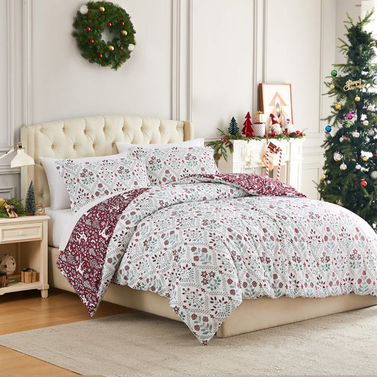 Southshore Fine Linens Holiday Harmony Oversized Duvet Cover Set