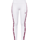 White with Maroon White Emblem Print