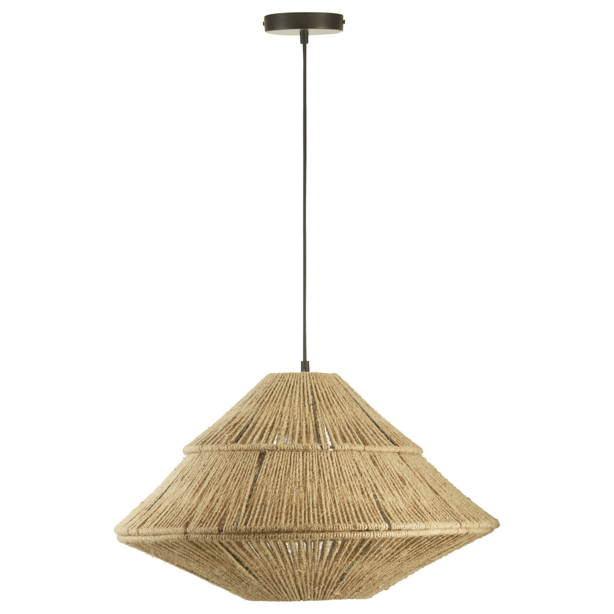 River of Goods 22" W 1-Light Morris Metal and Jute Pendant
