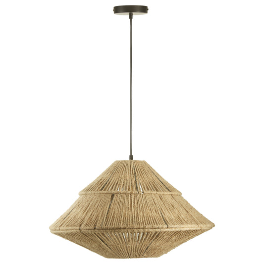 River of Goods 22" W 1-Light Morris Metal and Jute Pendant