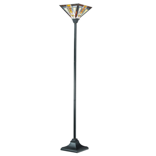 River of Goods 71"H Stained Glass Mission Style Southwestern Torchiere Floor Lamp