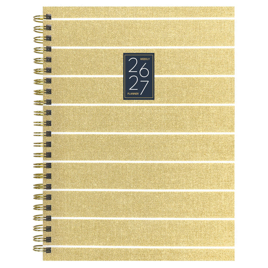 July 2026 - June 2027 Yellow Linen Weekly Monthly Planner