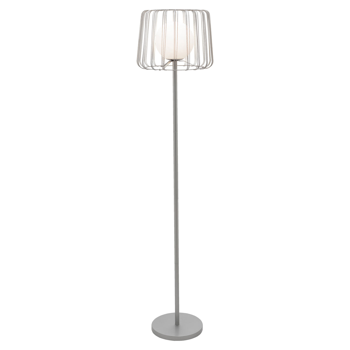 River of Goods 62.75" H Mateo Caged Globe Shade Floor Lamp