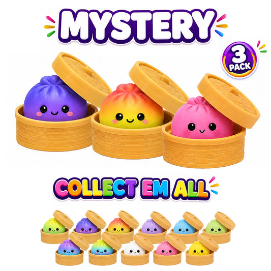 3-Pack Squishy Sensory Stress Relief Squeeze Toys - Dumpling