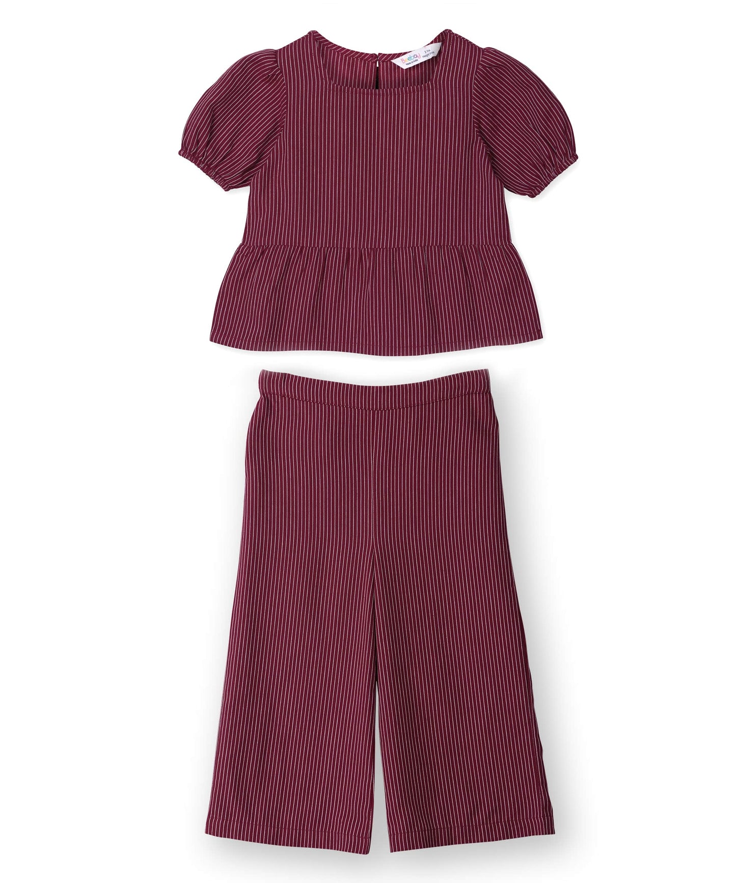 Beebay Pinstriped peplum co-ord set