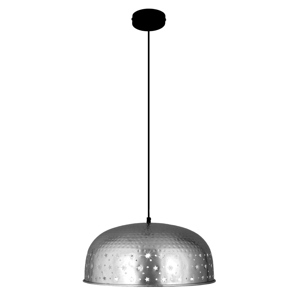 River of Goods Stevie 17.75"W Star-Shaped Cutout Silver Pendant Light
