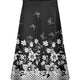 Black White Floral Ombre Print