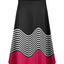 Black Pink Colorblock Print