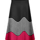 Black Pink Colorblock Print