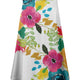 White Multicolor Floral Watercolor Print