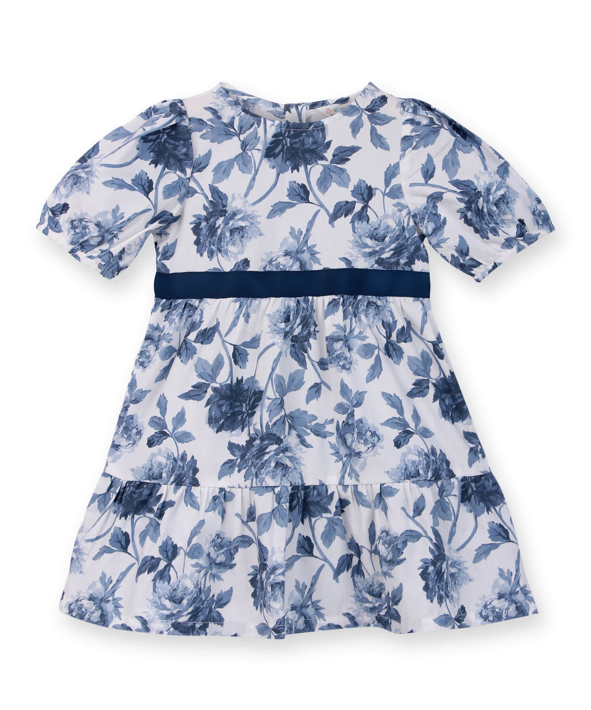 Beebay Floral fit-and-flare dress White