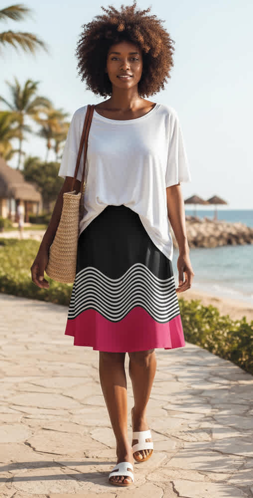 Black Pink Colorblock-