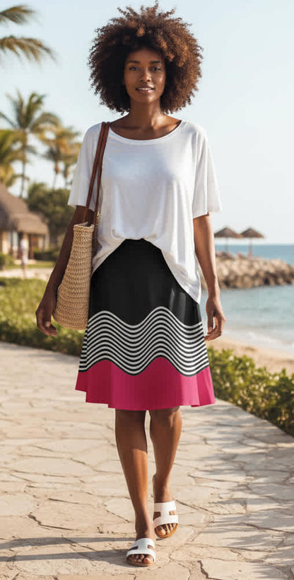 Black Pink Colorblock-