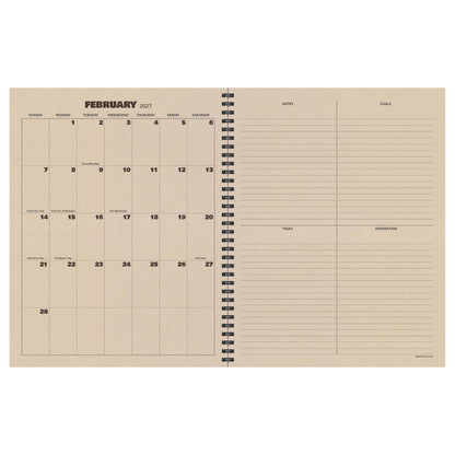 July 2026 - June 2027 Leather Compass Weekly Monthly Planner