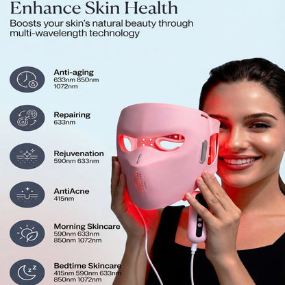 Lovery 4D Led Light Therapy Mask with Near-Infrared Light Anti Aging Skin Rejuvenation