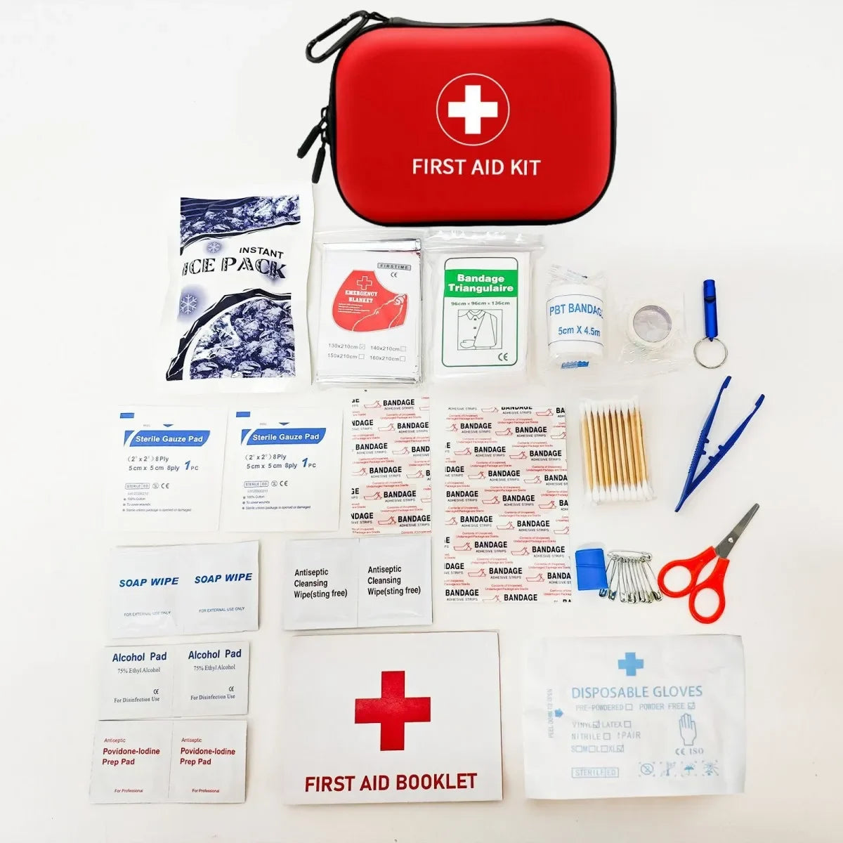 Hard Shell First Aid Case with Carabiner（20-Piece）