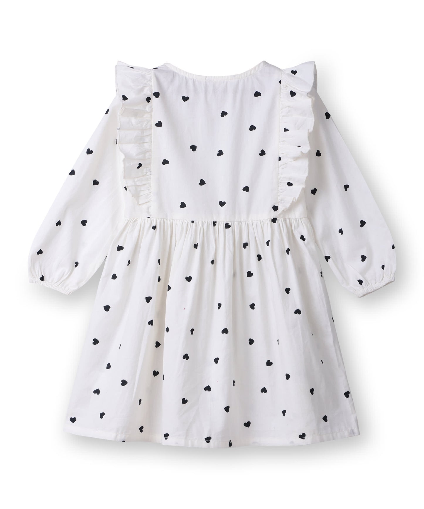 Beebay Button through heart print dress White