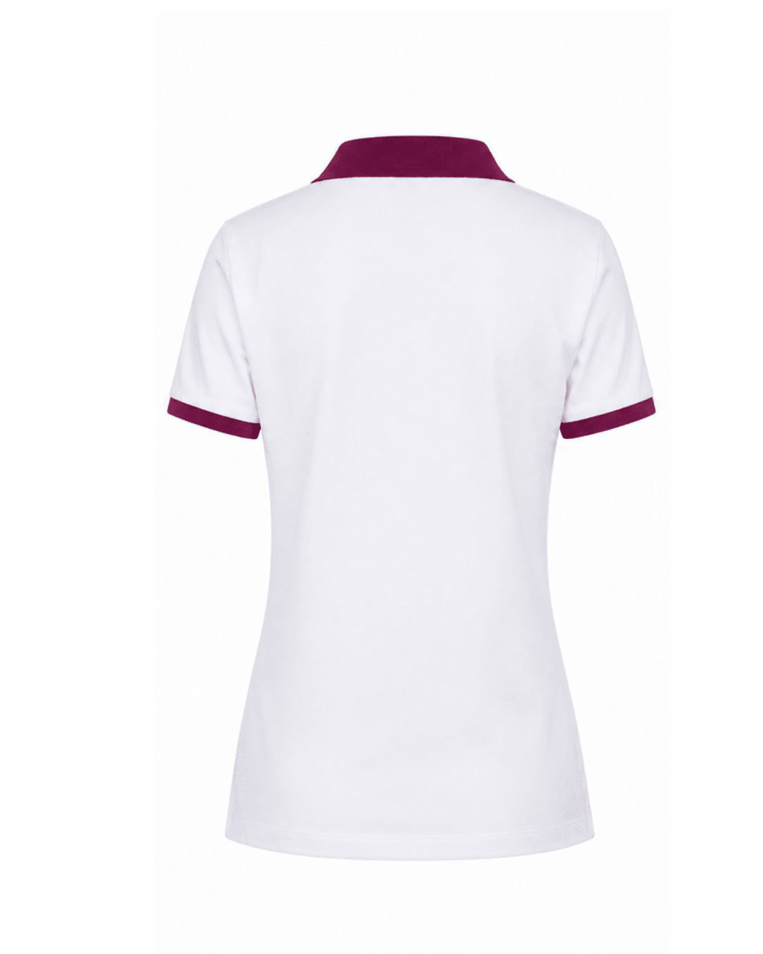 White with Maroon-