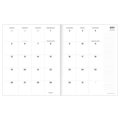 July 2026 - June 2027 Camo Monthly Planner