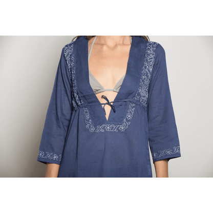 La Chic Women's Embroidered Cotton Cover-Up