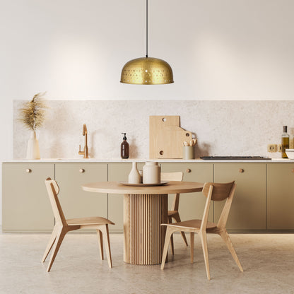 River of Goods Stevie 17.75"W Star-Shaped Cutout Gold Pendant Light