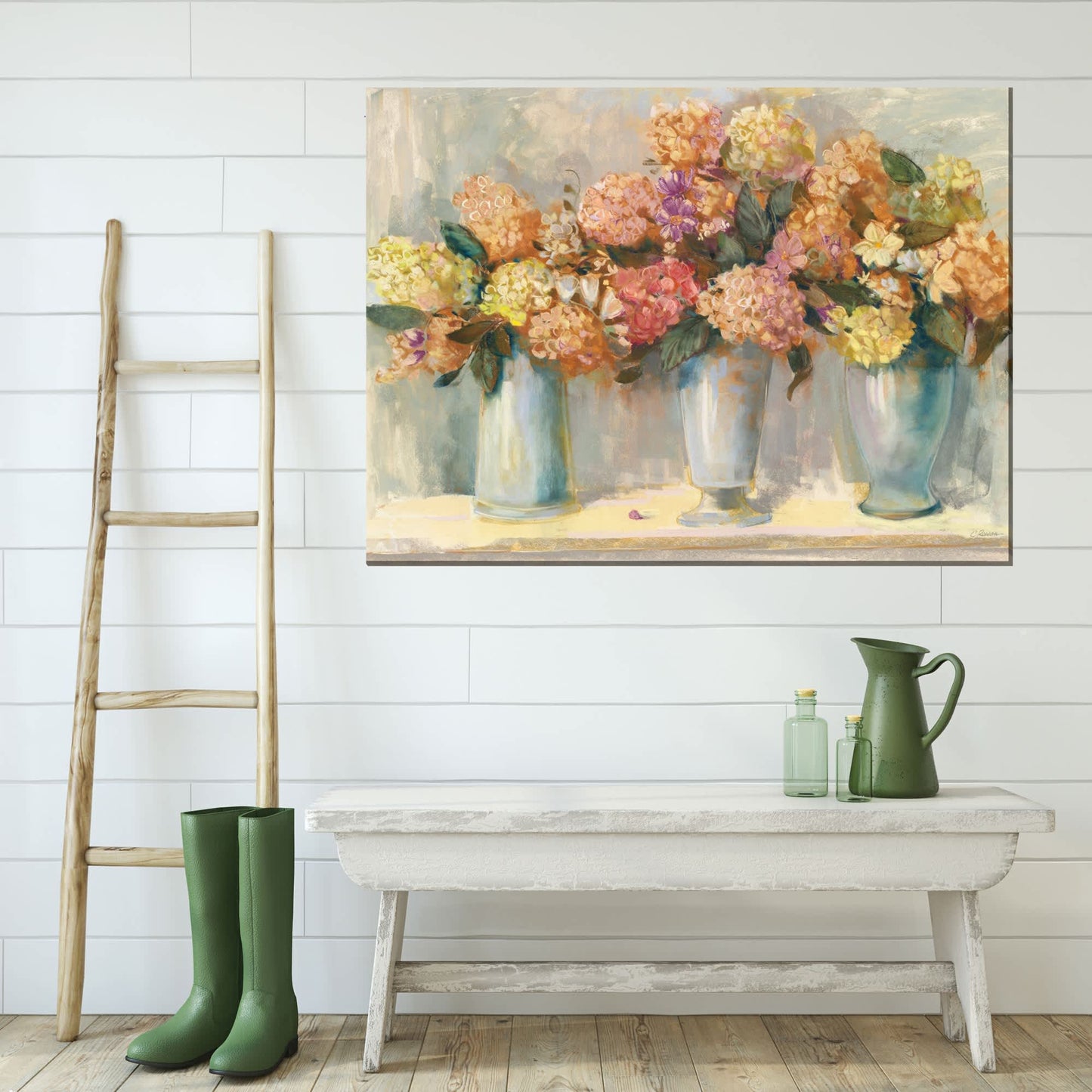 Spiced Hydrangeas  All Weather Outdoor Art