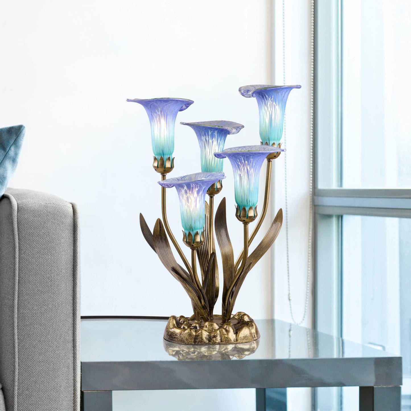 Purple/Teal/Brass-